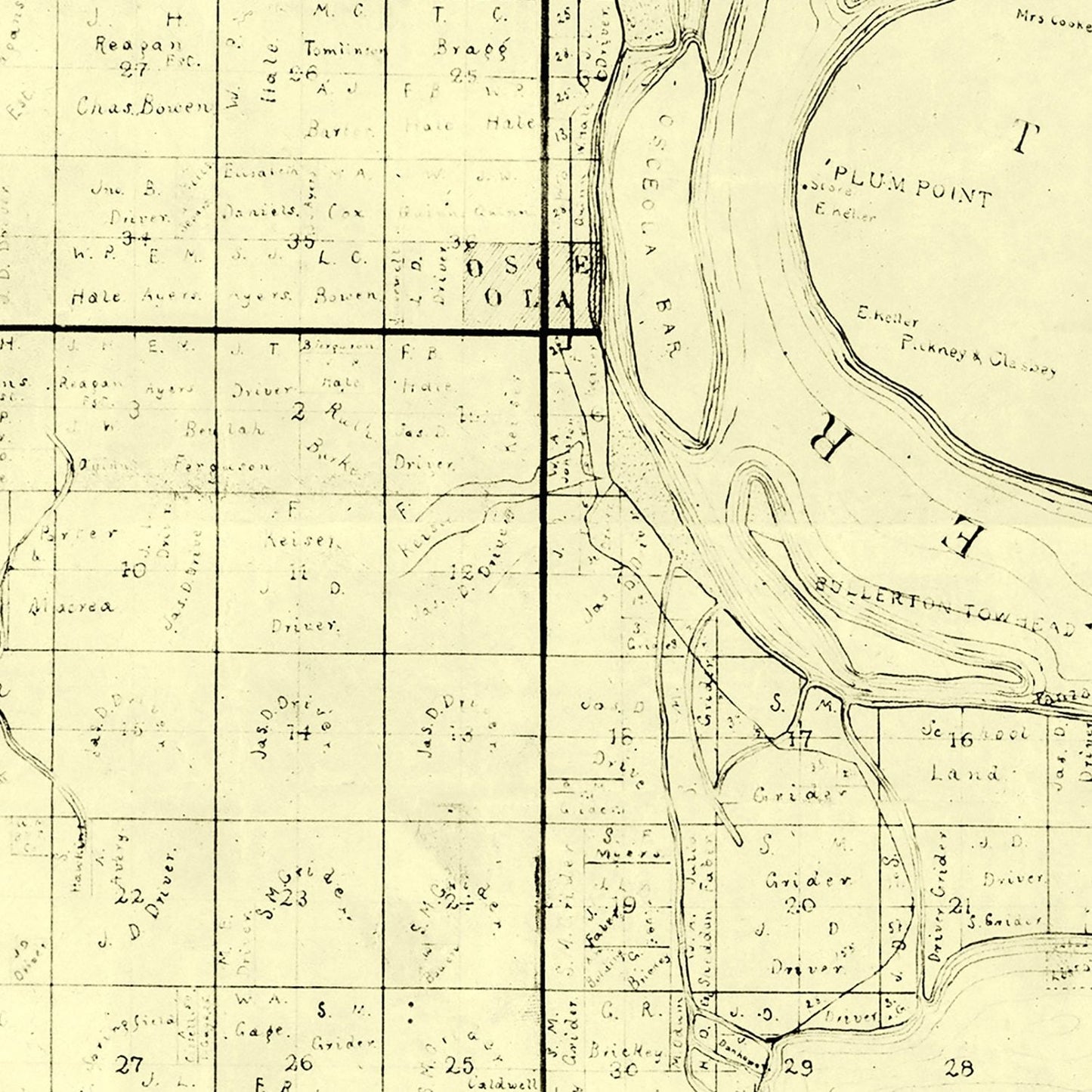 Vintage Map of Mississippi County, Arkansas 1898