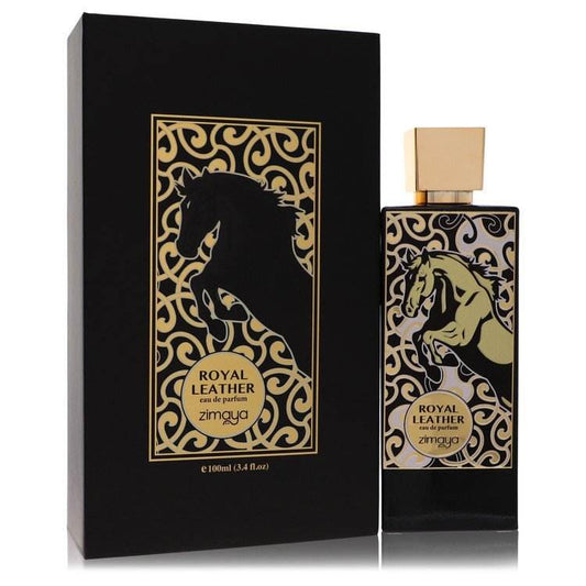 Afnan Zimaya Royal Leather by Afnan Eau De Parfum Spray (Unisex) 3.4 oz (Men)