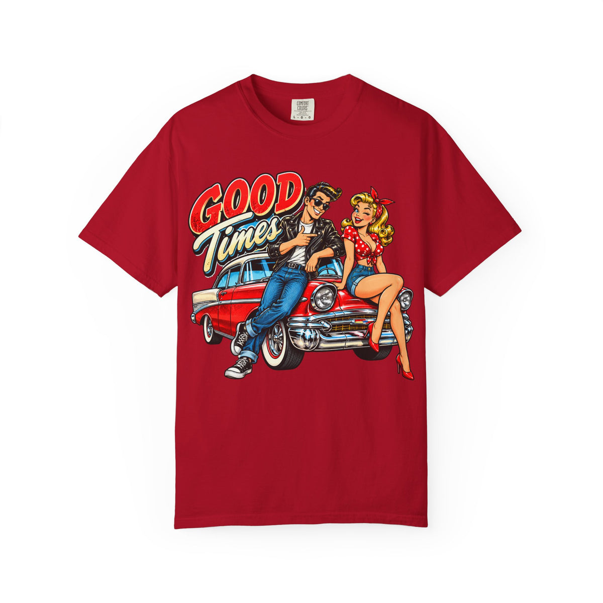 Good Times Retro Car Tee — Vintage 1950s Rockabilly Graphic T‑Shirt