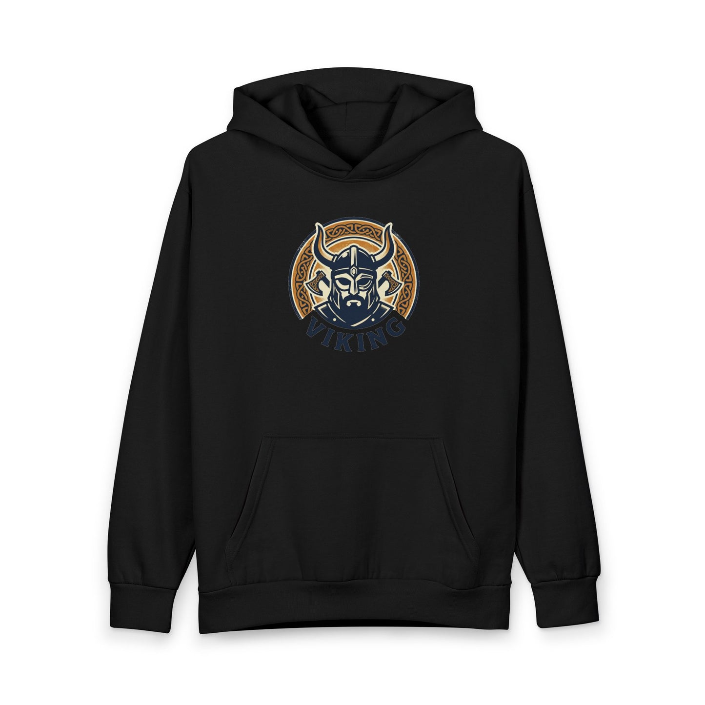 Viking Helmet Hoodie — Retro Norse Warrior Pullover