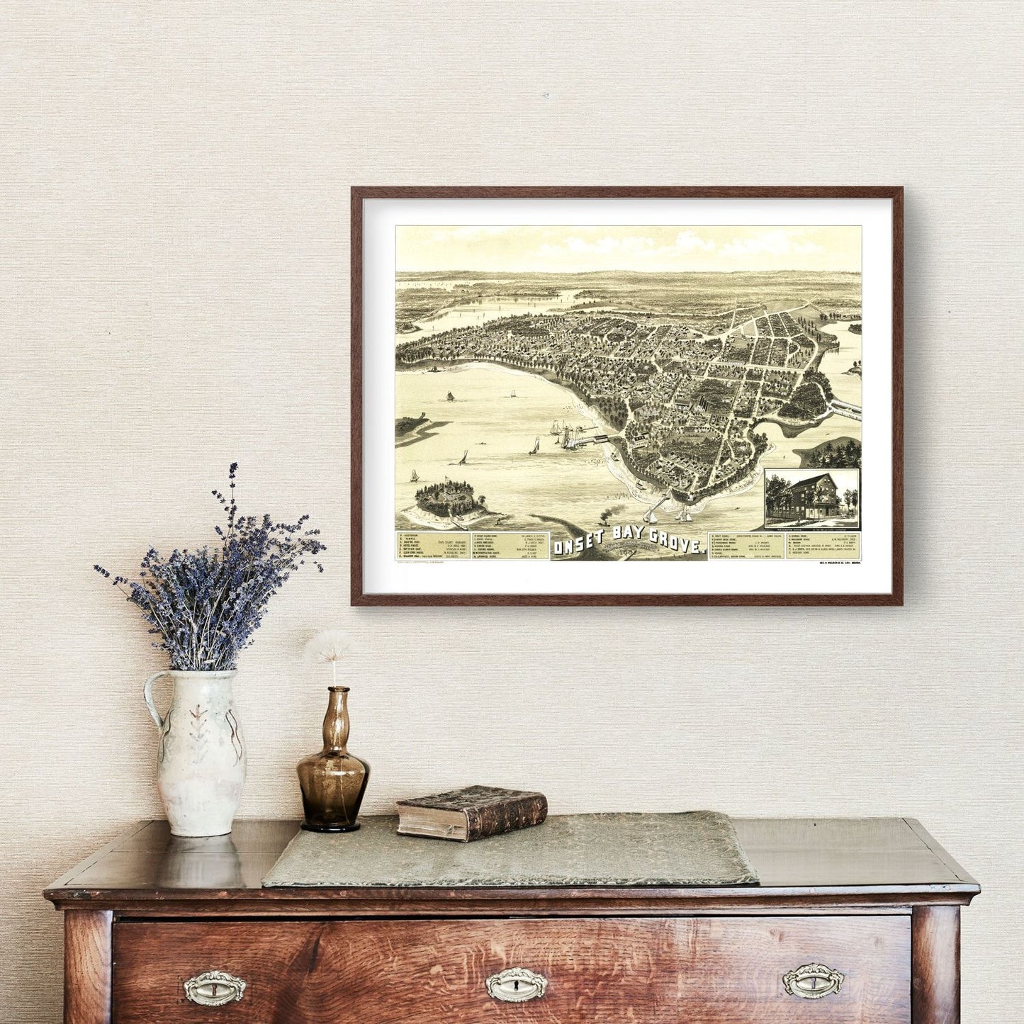 Vintage Map of Wareham, Massachusetts 1885