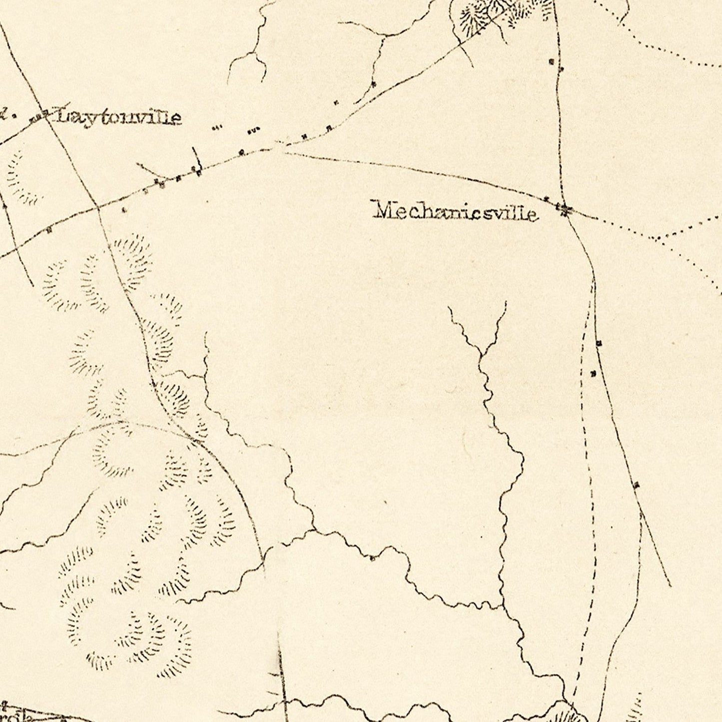 Vintage Map of Montgomery County, Maryland 1862