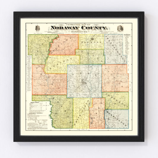 Vintage Map of Nodaway County, Missouri 1900