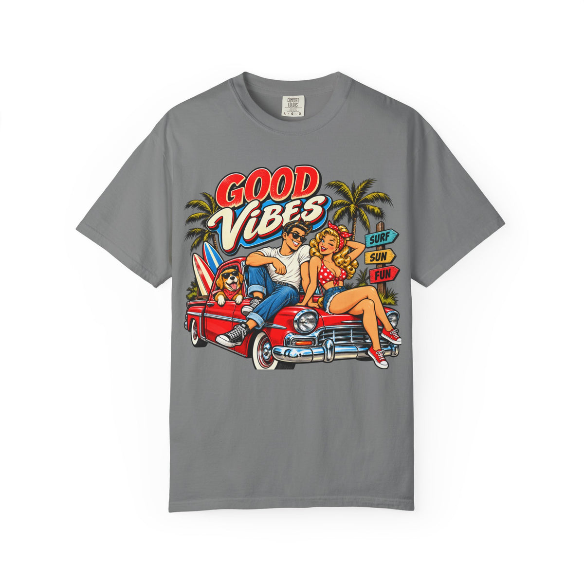 Good Vibes Retro Beach T-Shirt