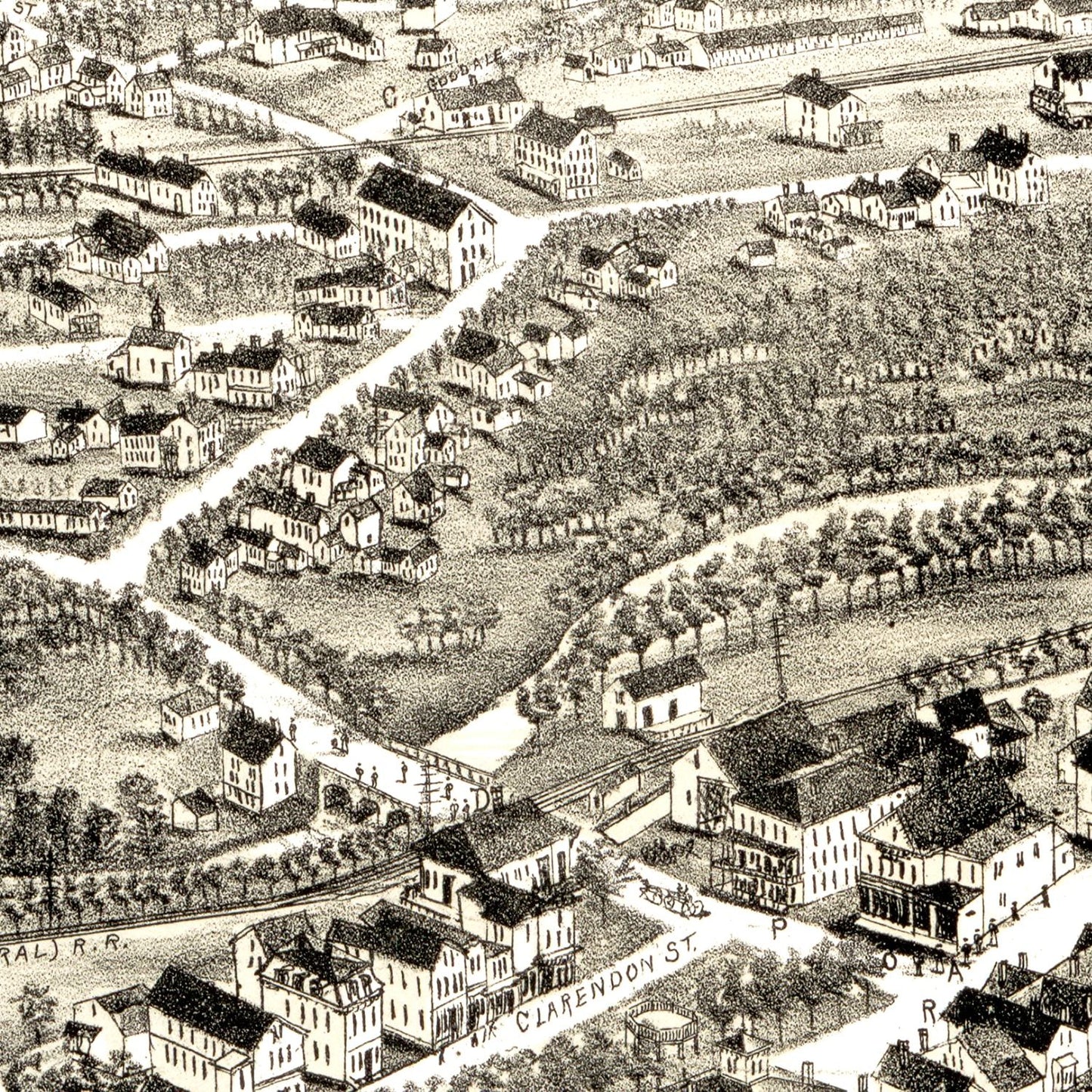 Vintage Map of West Boylston, Massachusetts 1891