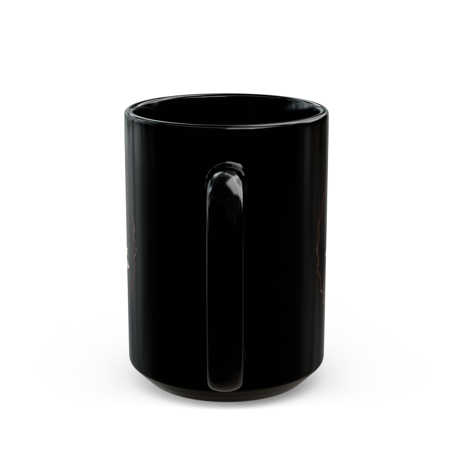 Coffee Time Black Mug – Cute Smiling Coffee Cup Ceramic Mug (11oz, 15oz)