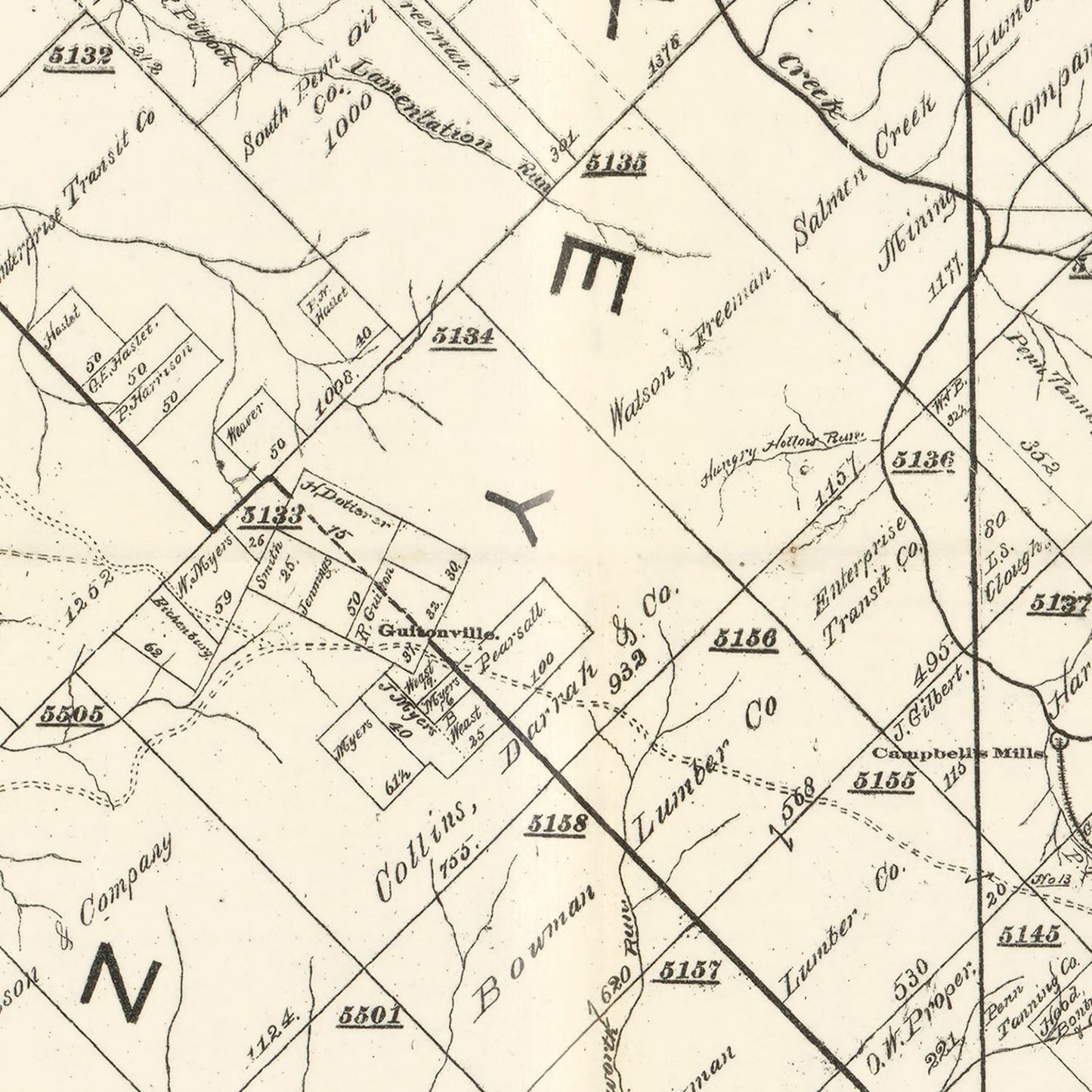 Vintage Map of Forest County, Pennsylvania 1895