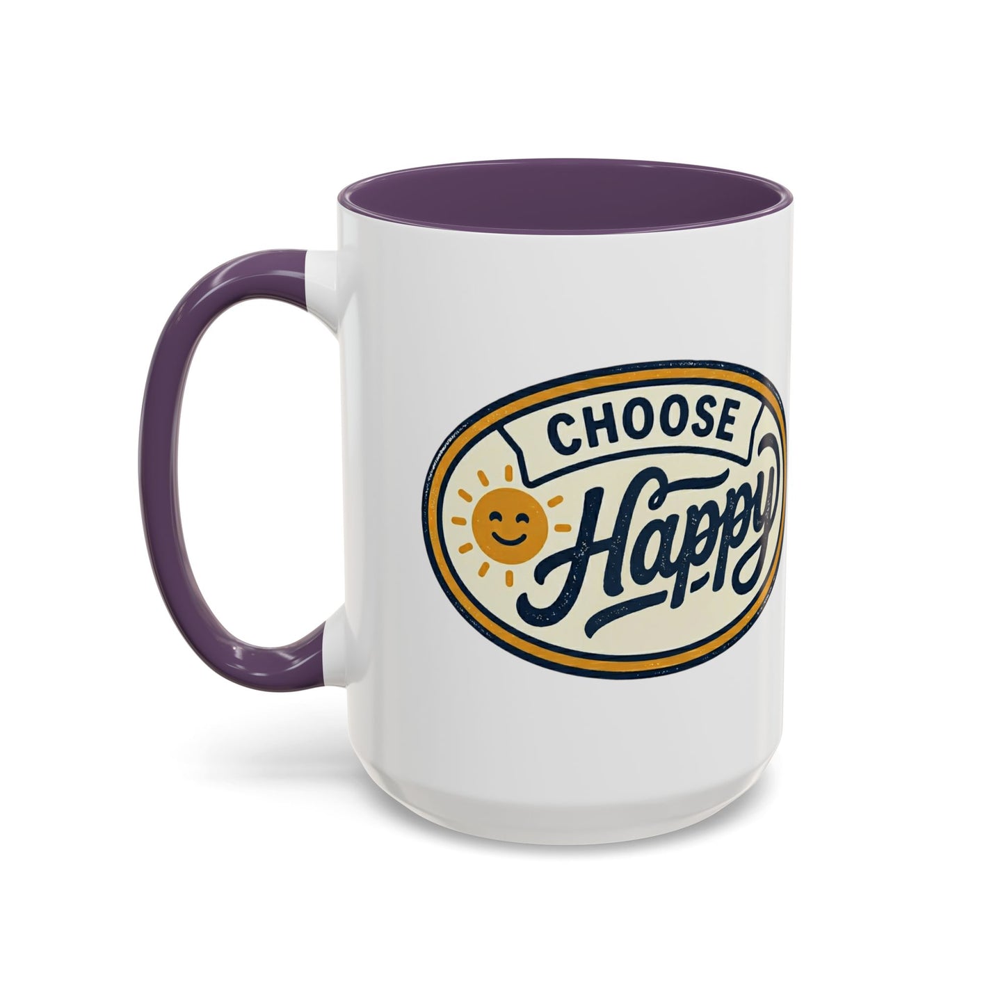 Choose Happy Coffee Mug — Inspirational Ceramic Accent Mug (11/15oz)