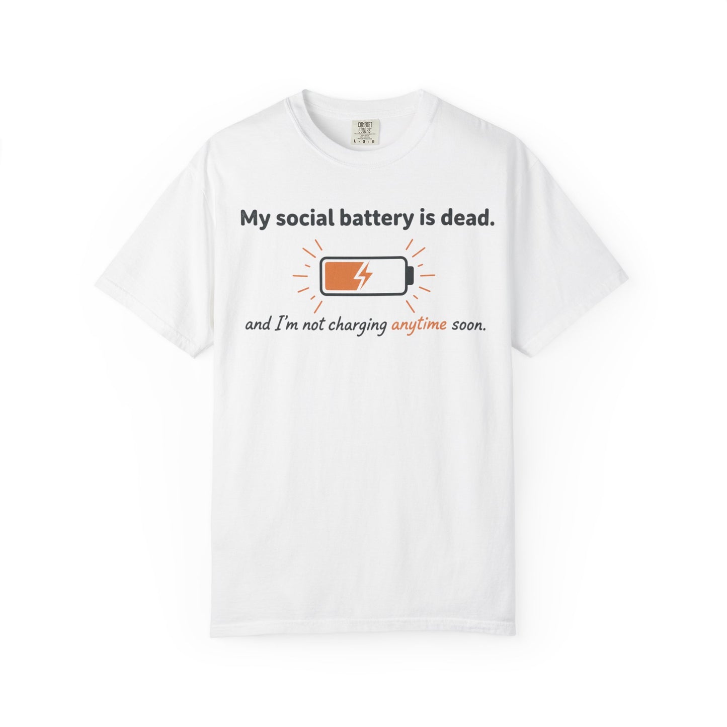 My social battery is dead T-shirt | low battery graphic tee