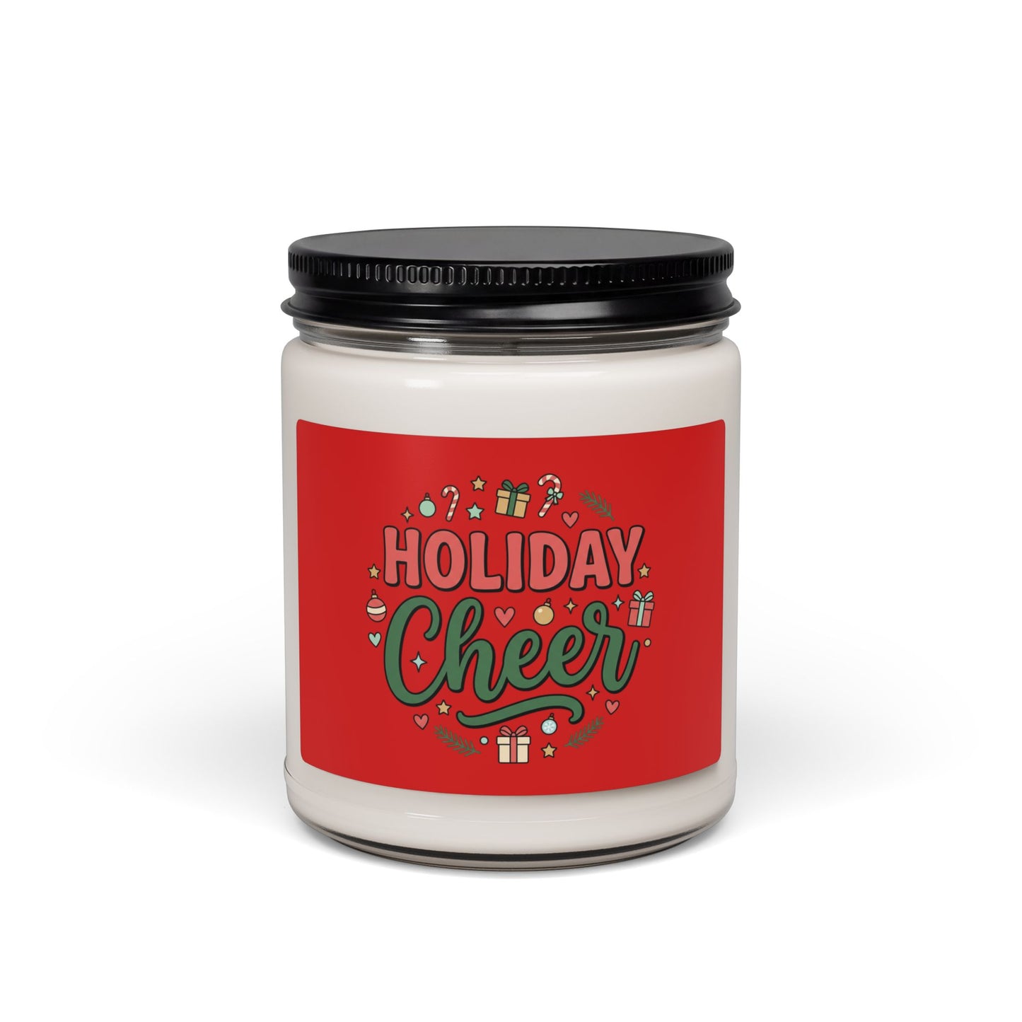 Holiday Cheer Scented Soy Candle — 9oz Festive Christmas Fragrance