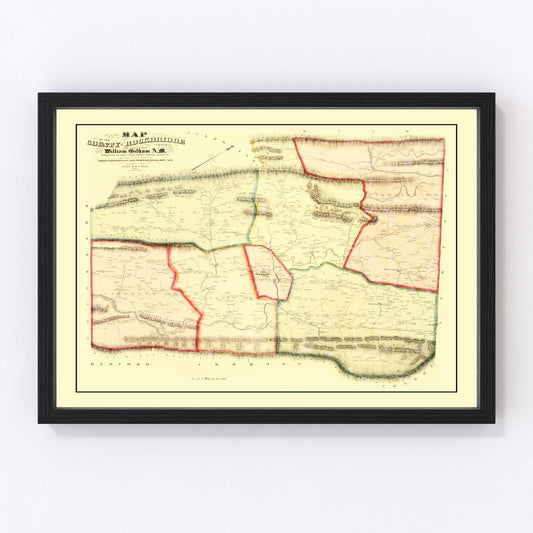 Vintage Map of Rockbridge County, Virginia 1860