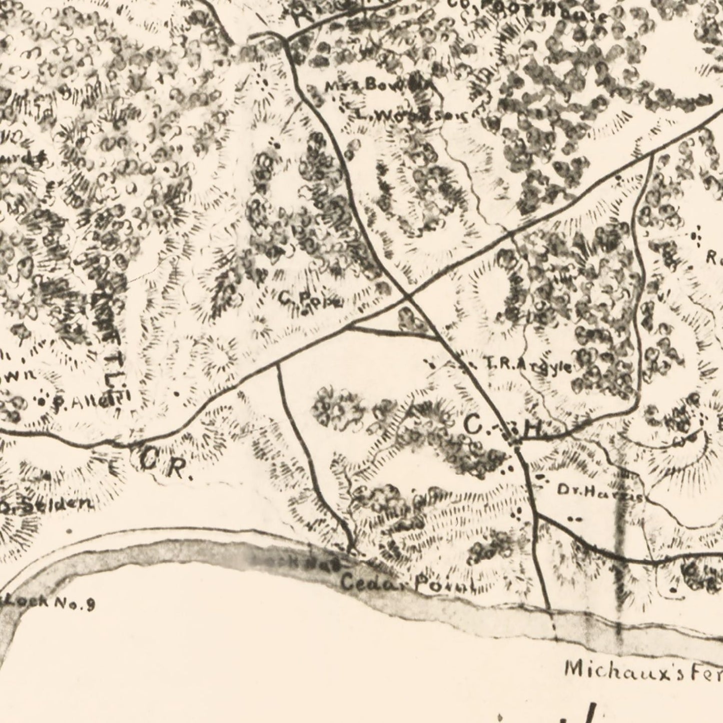 Vintage Map of Goochland County, Virginia 1863