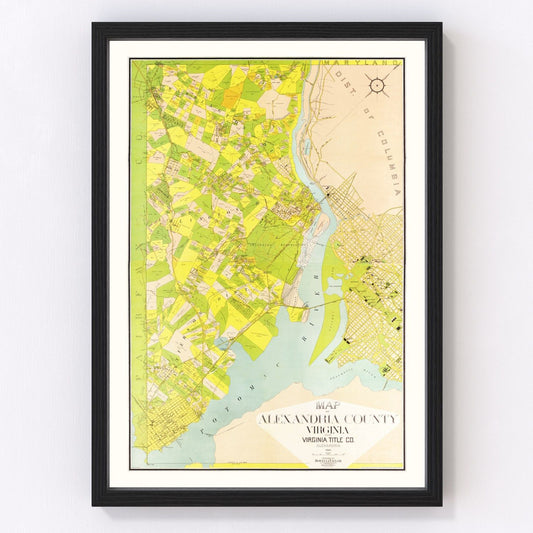 Vintage Map of Alexandria County, Virginia 1900