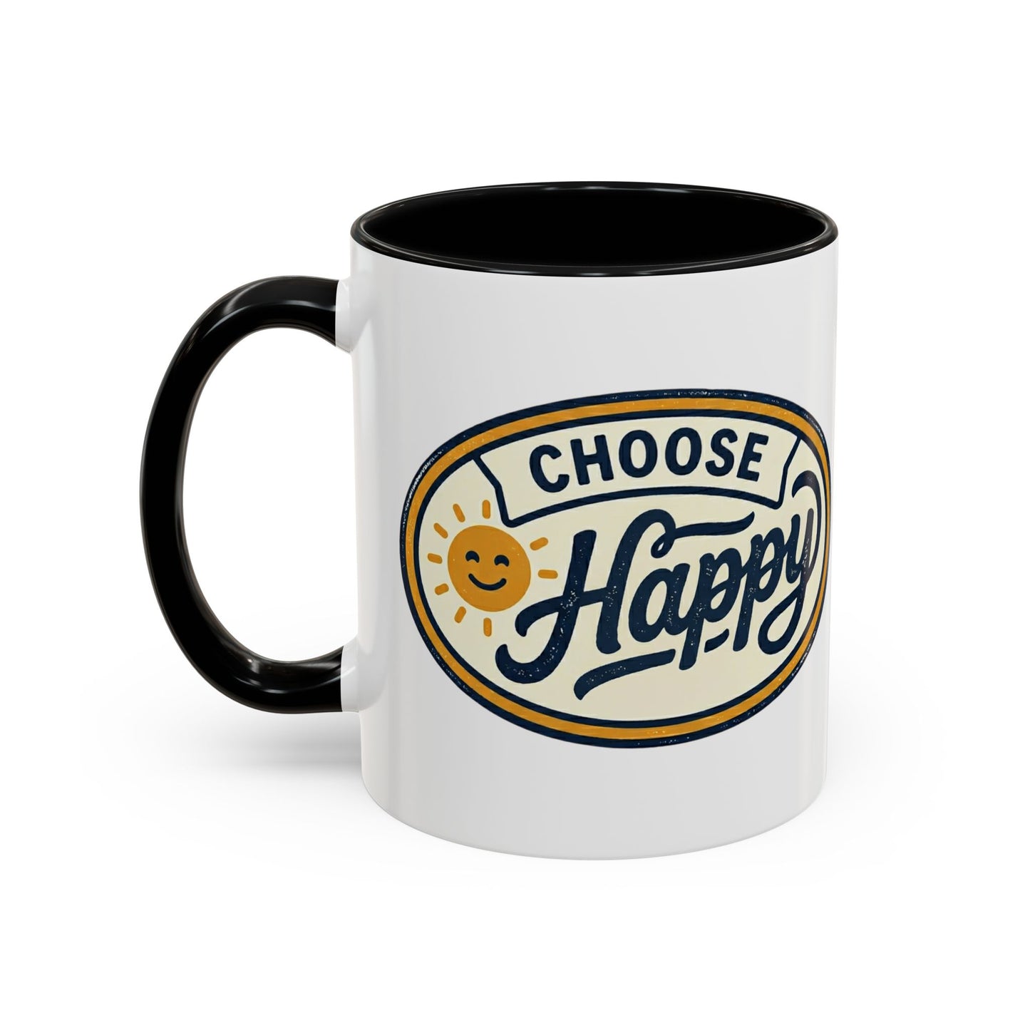 Choose Happy Coffee Mug — Inspirational Ceramic Accent Mug (11/15oz)