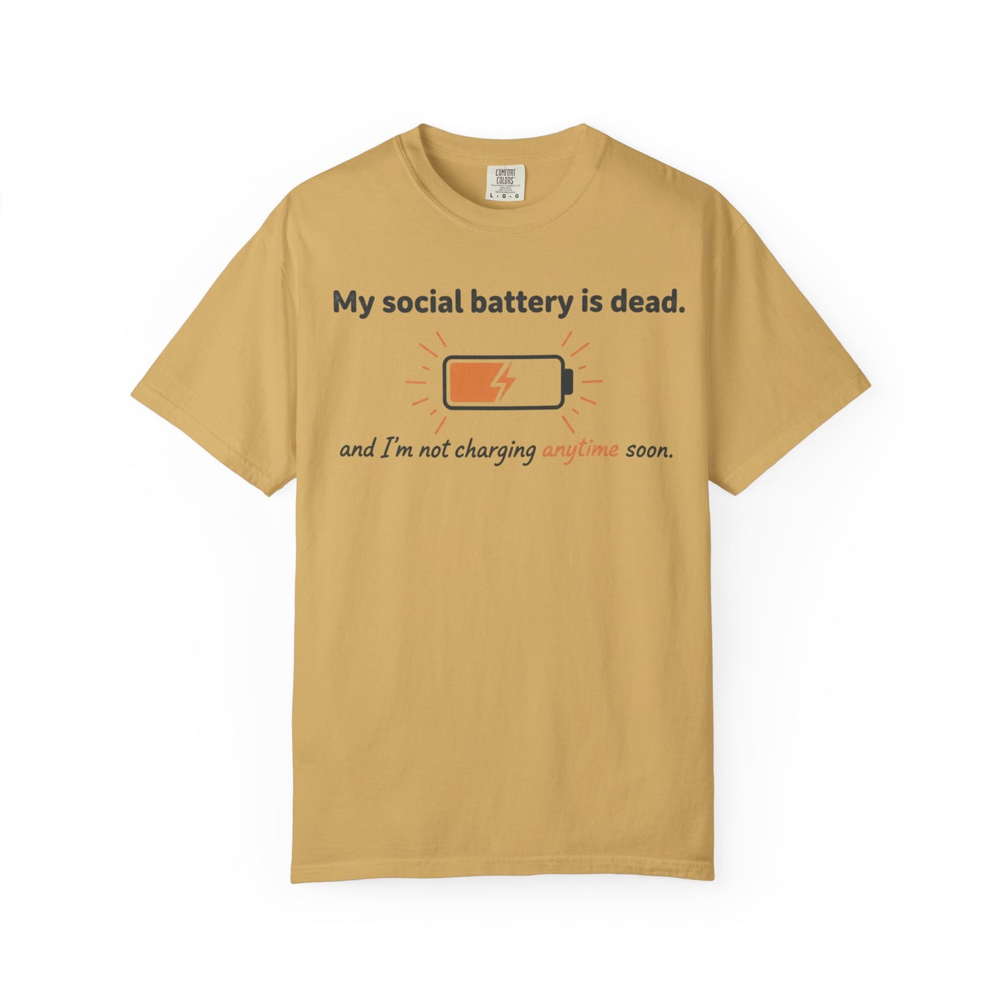 My social battery is dead T-shirt | low battery graphic tee