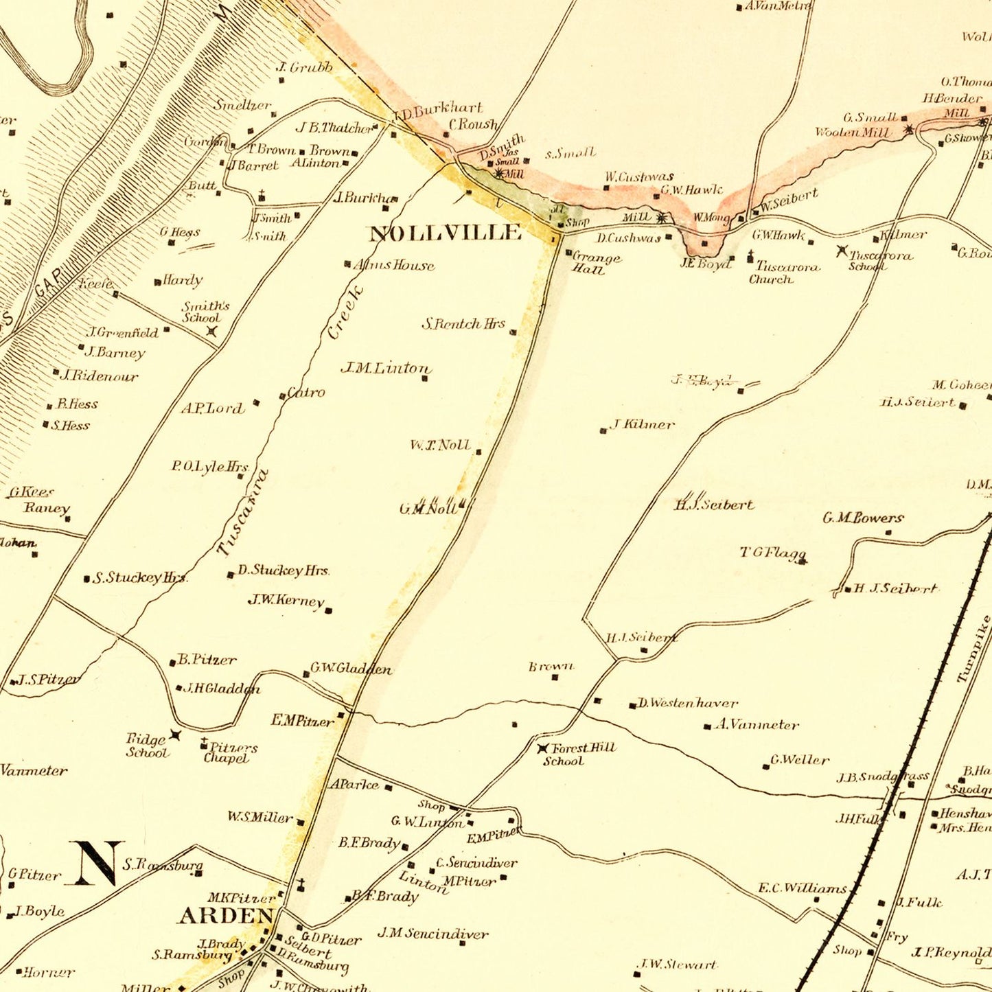 Vintage Map of Berkeley County, West Virginia 1894