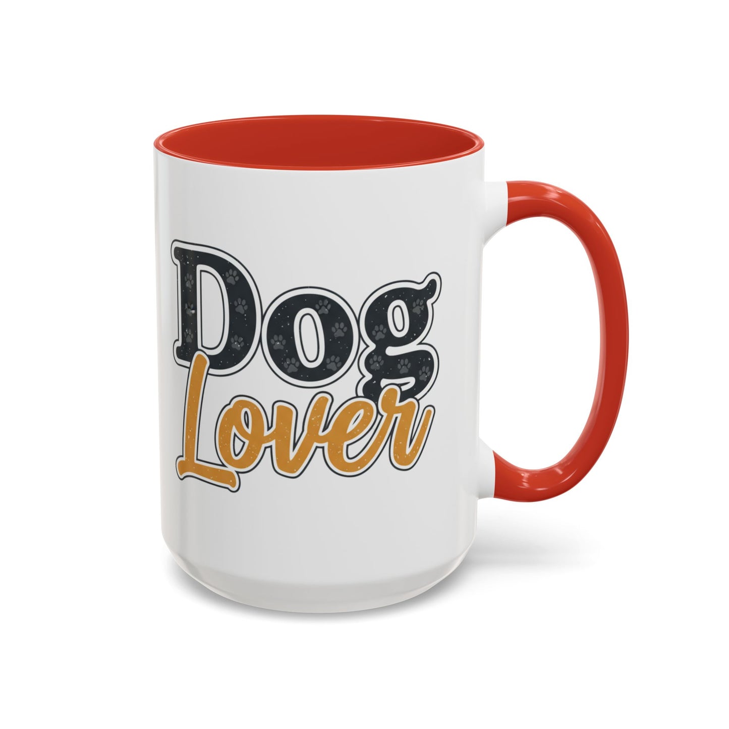Dog Lover Accent Coffee Mug — 'Dog Lover' 11/15oz Ceramic Mug