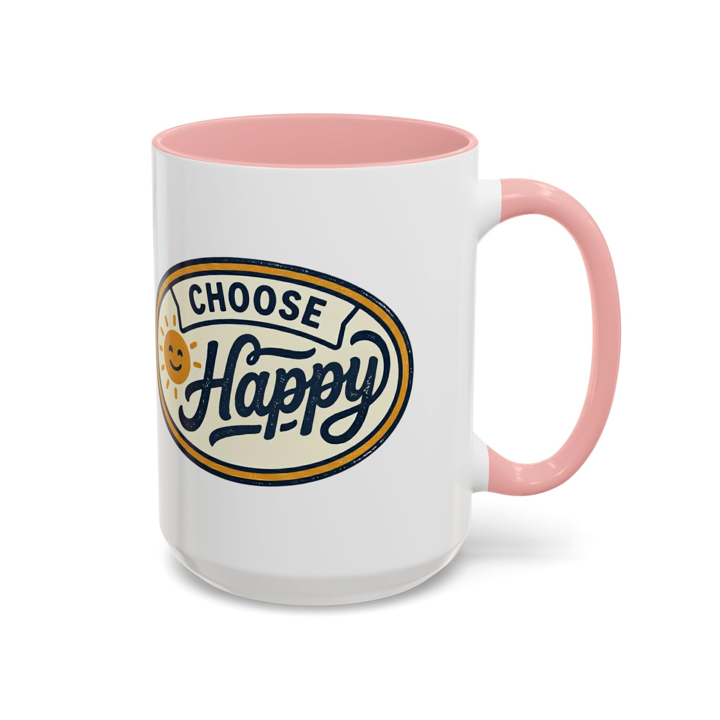 Choose Happy Coffee Mug — Inspirational Ceramic Accent Mug (11/15oz)