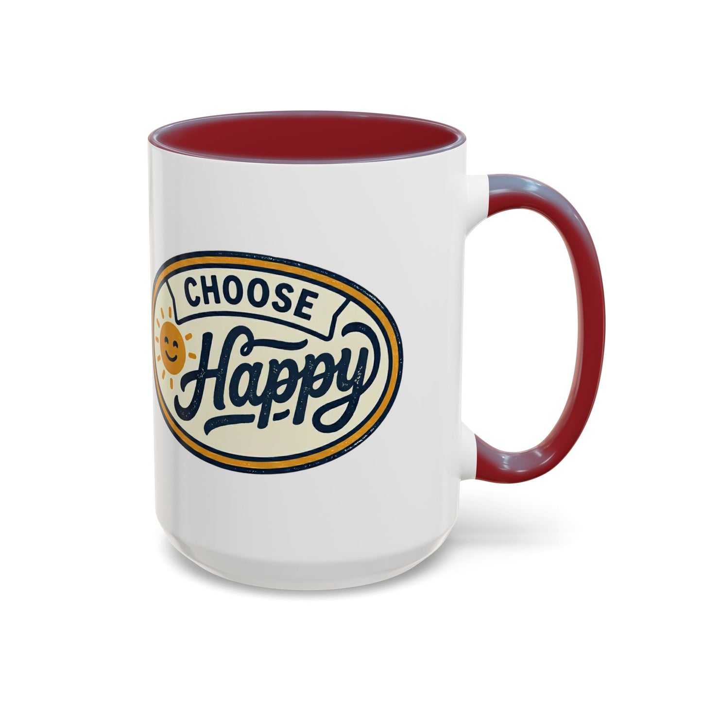 Choose Happy Coffee Mug — Inspirational Ceramic Accent Mug (11/15oz)