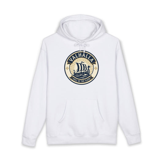 Valhalla Viking Ship Hoodie — Norse Mythology Graphic Pullover