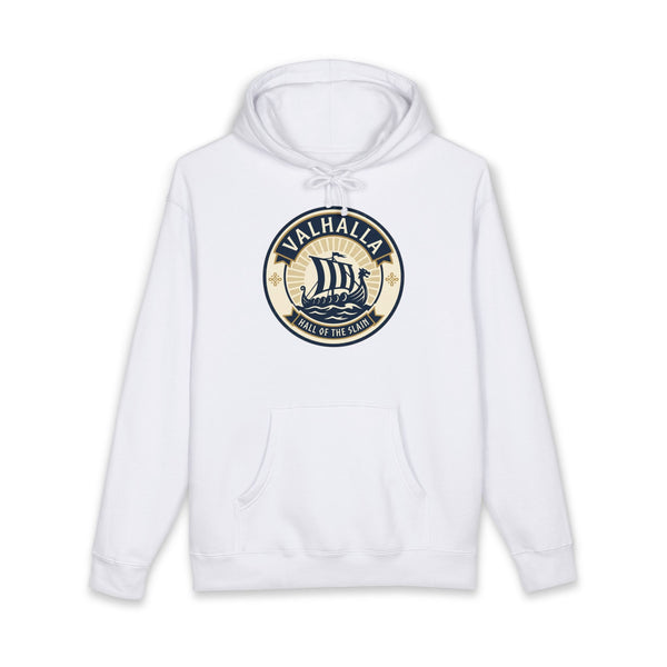 Valhalla Viking Ship Hoodie — Norse Mythology Graphic Pullover