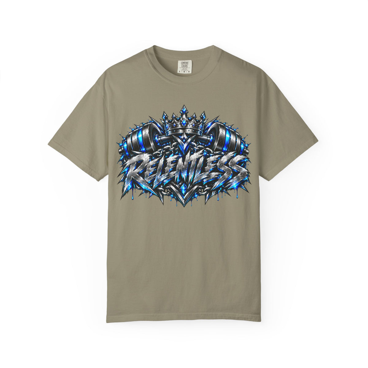 T-Shirt — Metallic Crown Graffiti Heart Graphic Tee