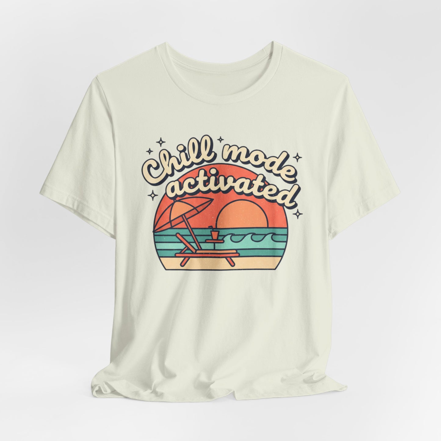 Chill Mode Activated tee | Beach sunset lounge