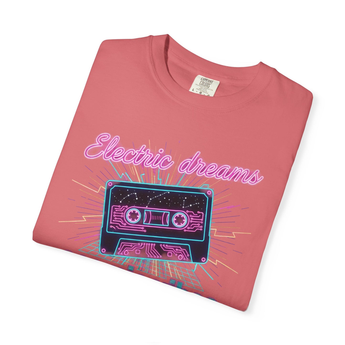 Electric Dreams cassette tape cosmic vibes T-shirt | retro 80s neon