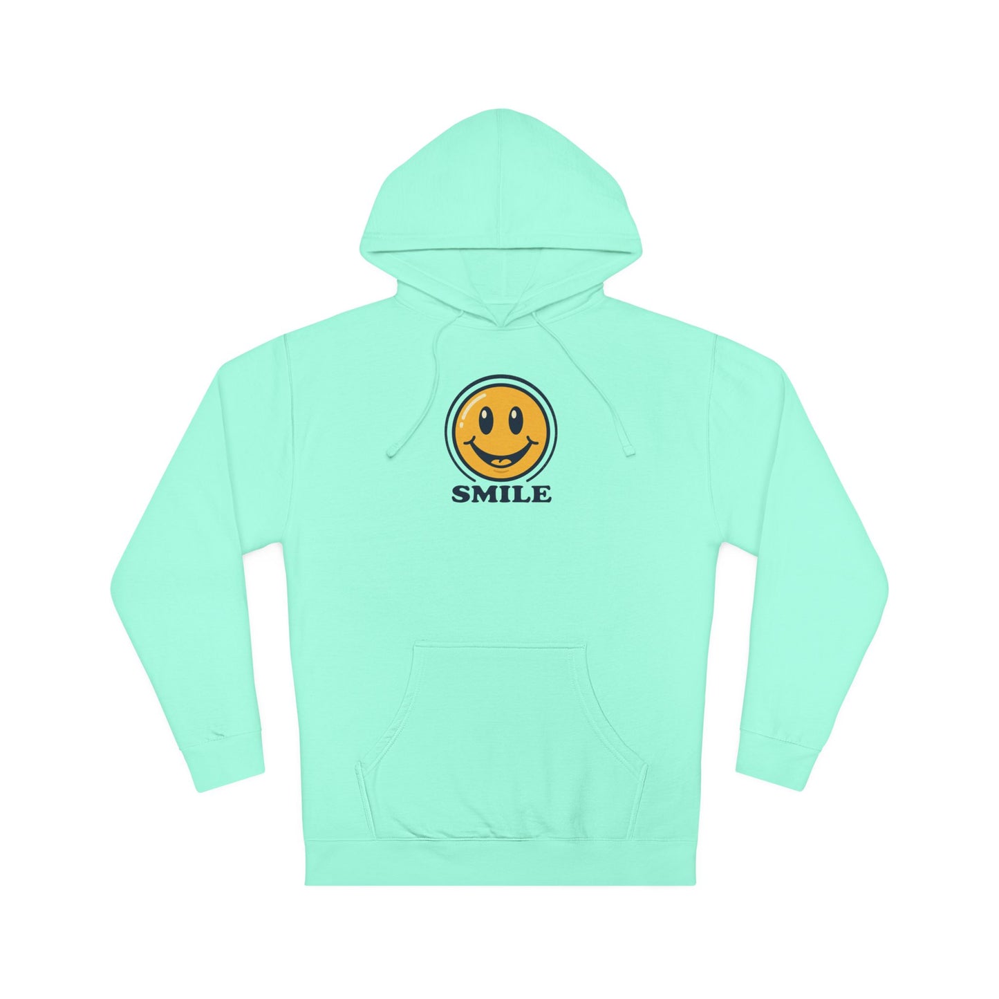 Smile Smiley Face Hoodie — Retro Yellow Emoticon Graphic Pullover