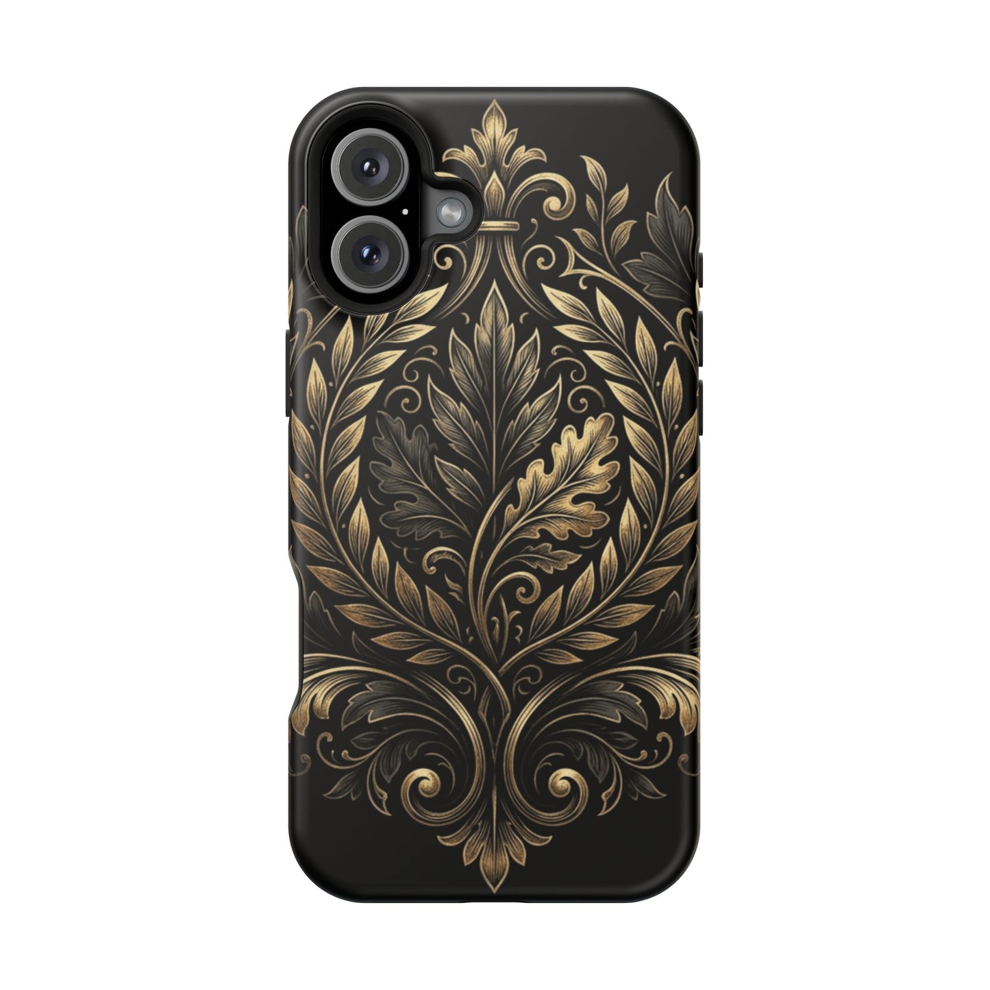 Baroque Gold Leaf Phone Case — Impact-Resistant Protective Cover