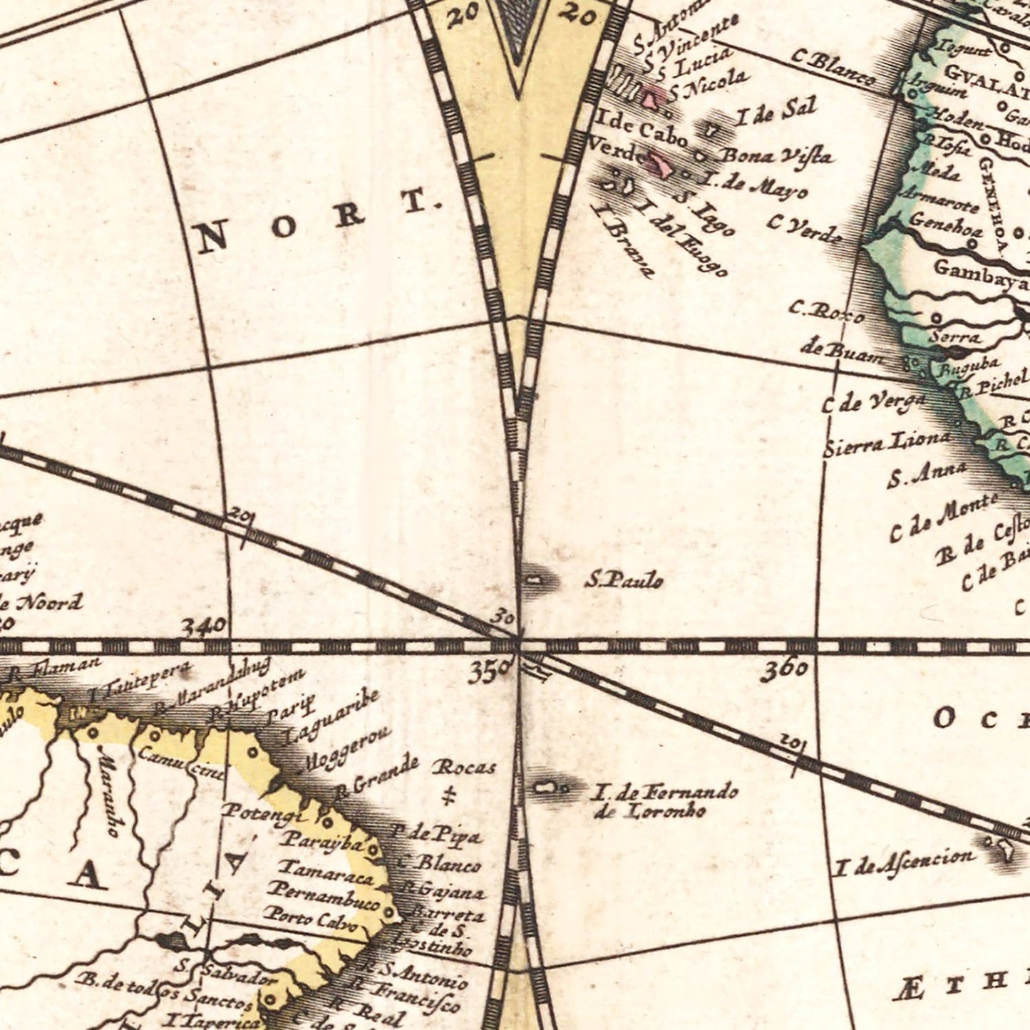 Vintage World Map 1682