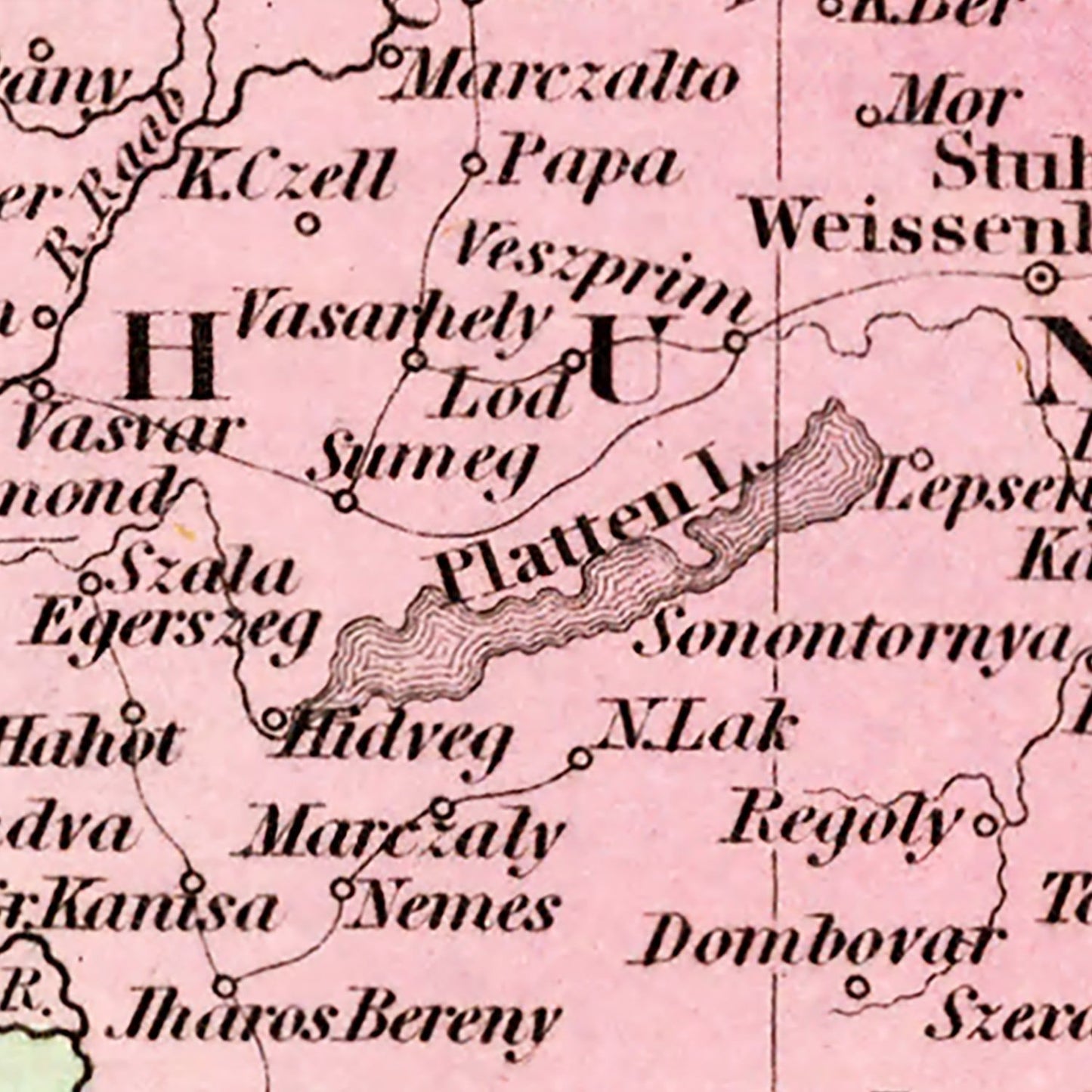 Vintage Map of Austria 1836