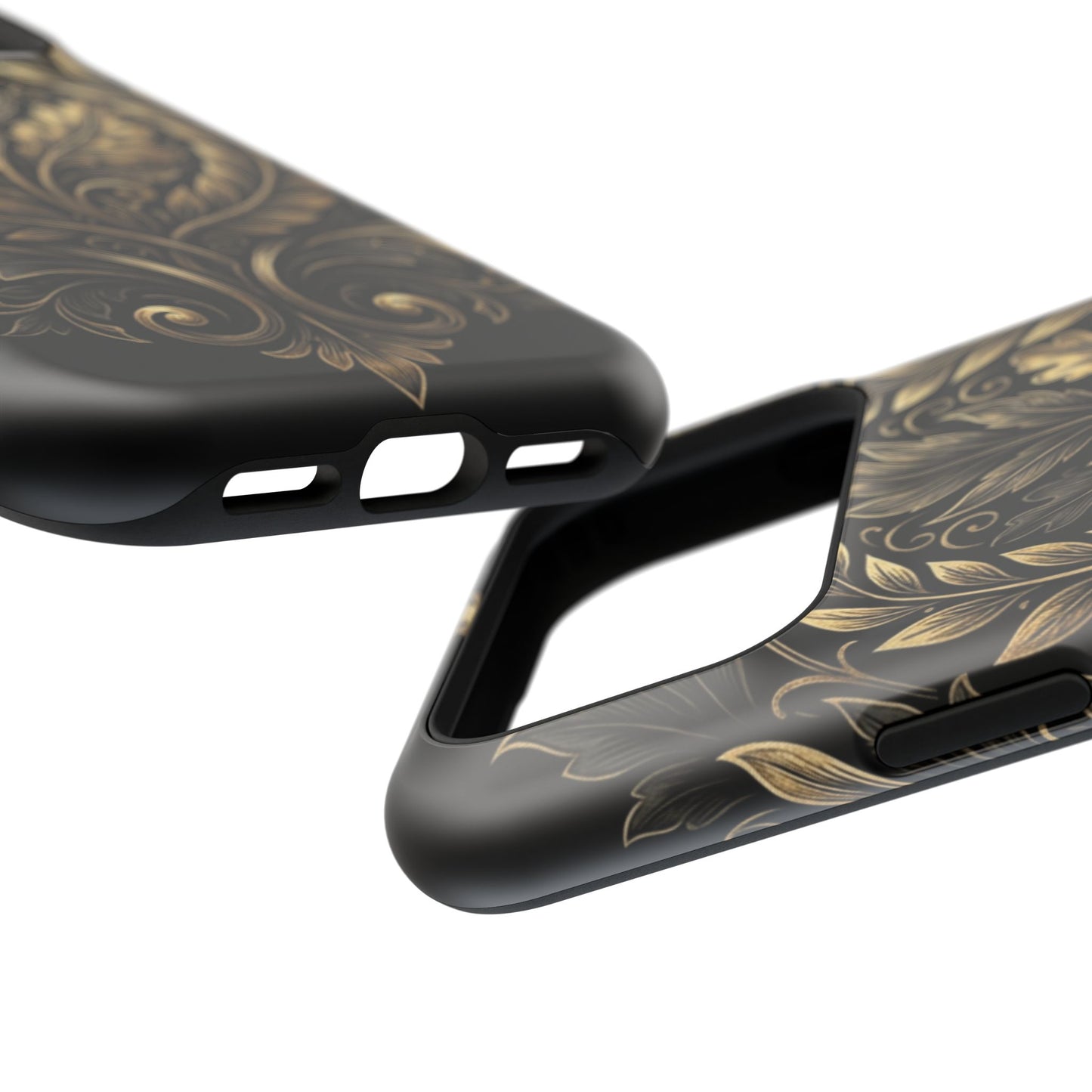 Baroque Gold Leaf Phone Case — Impact-Resistant Protective Cover