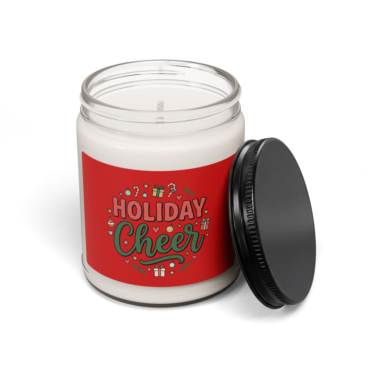 Holiday Cheer Scented Soy Candle — 9oz Festive Christmas Fragrance