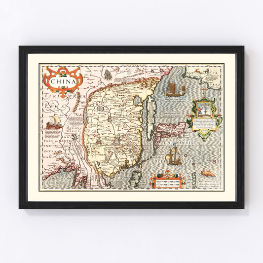 Vintage Map of China 1623