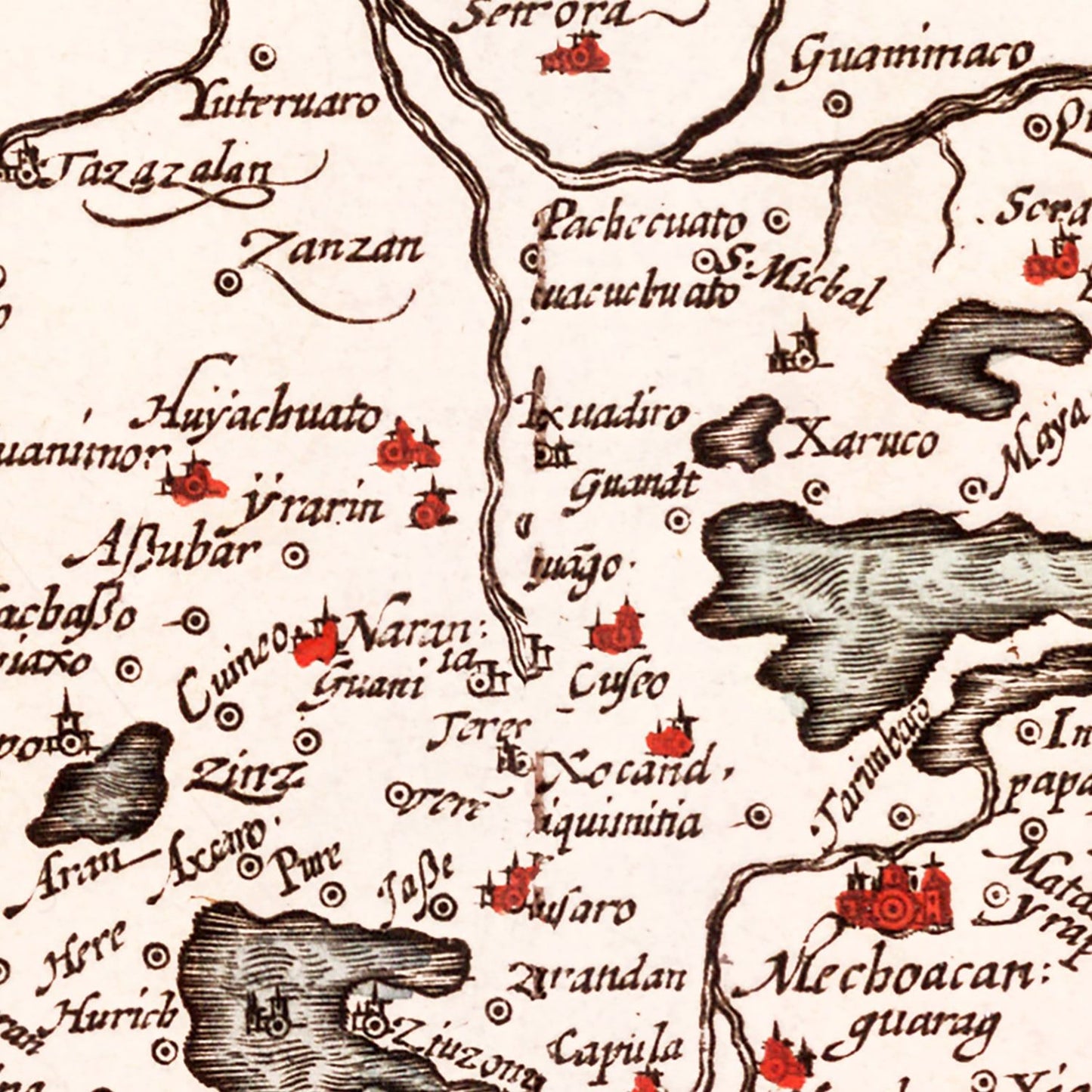 Vintage Map of Peru 1623