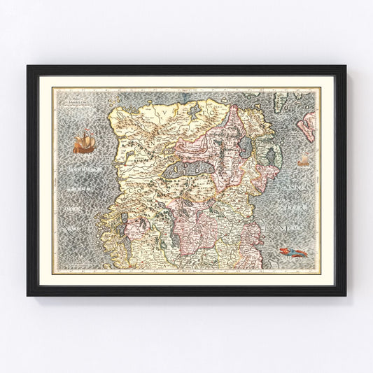Vintage Map of North Ireland 1623