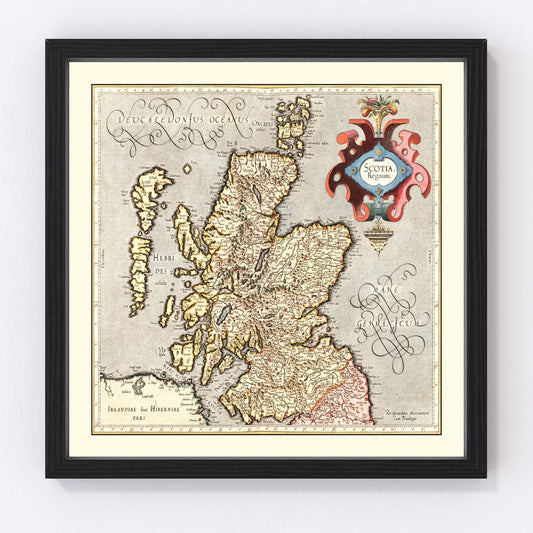 Vintage Map of Scotland 1623