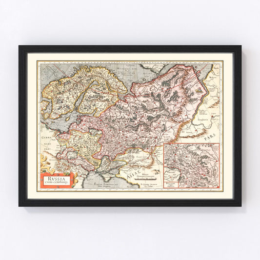 Vintage Map of Russia 1623