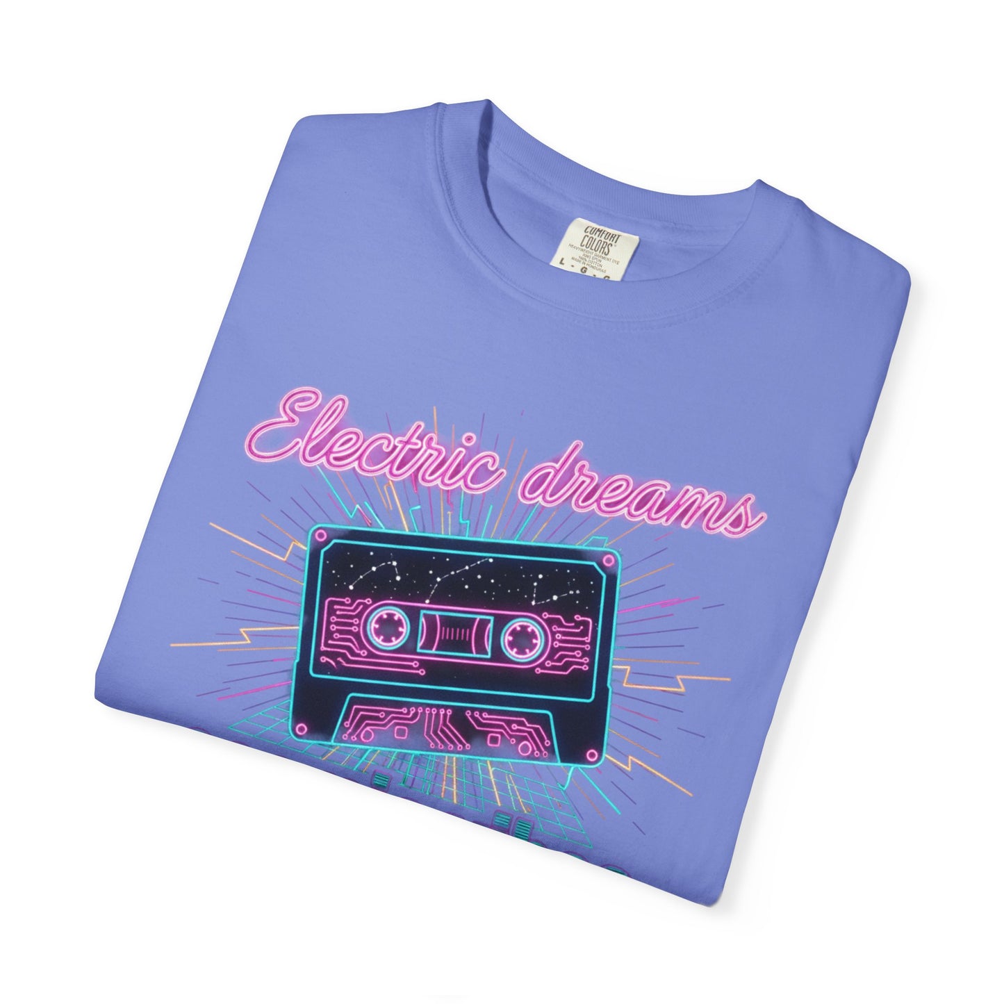 Electric Dreams cassette tape cosmic vibes T-shirt | retro 80s neon