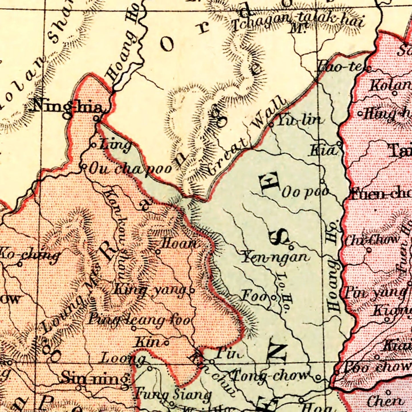 Vintage Map of China & Japan 1871