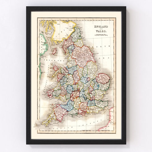 Vintage Map of England & Wales 1832