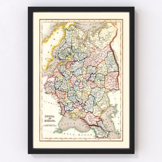 Vintage Map of Russia 1832
