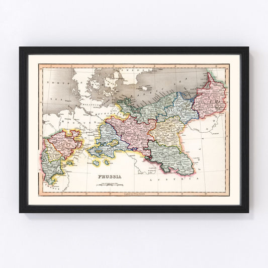 Vintage Map of Prussia 1832