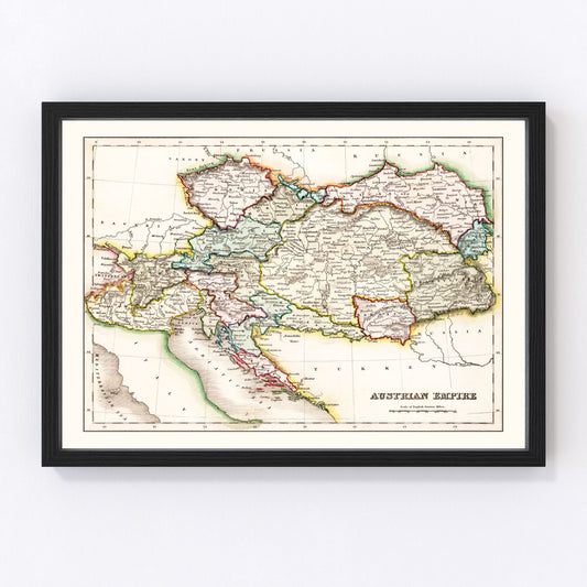 Vintage Map of Austrian Empire 1832