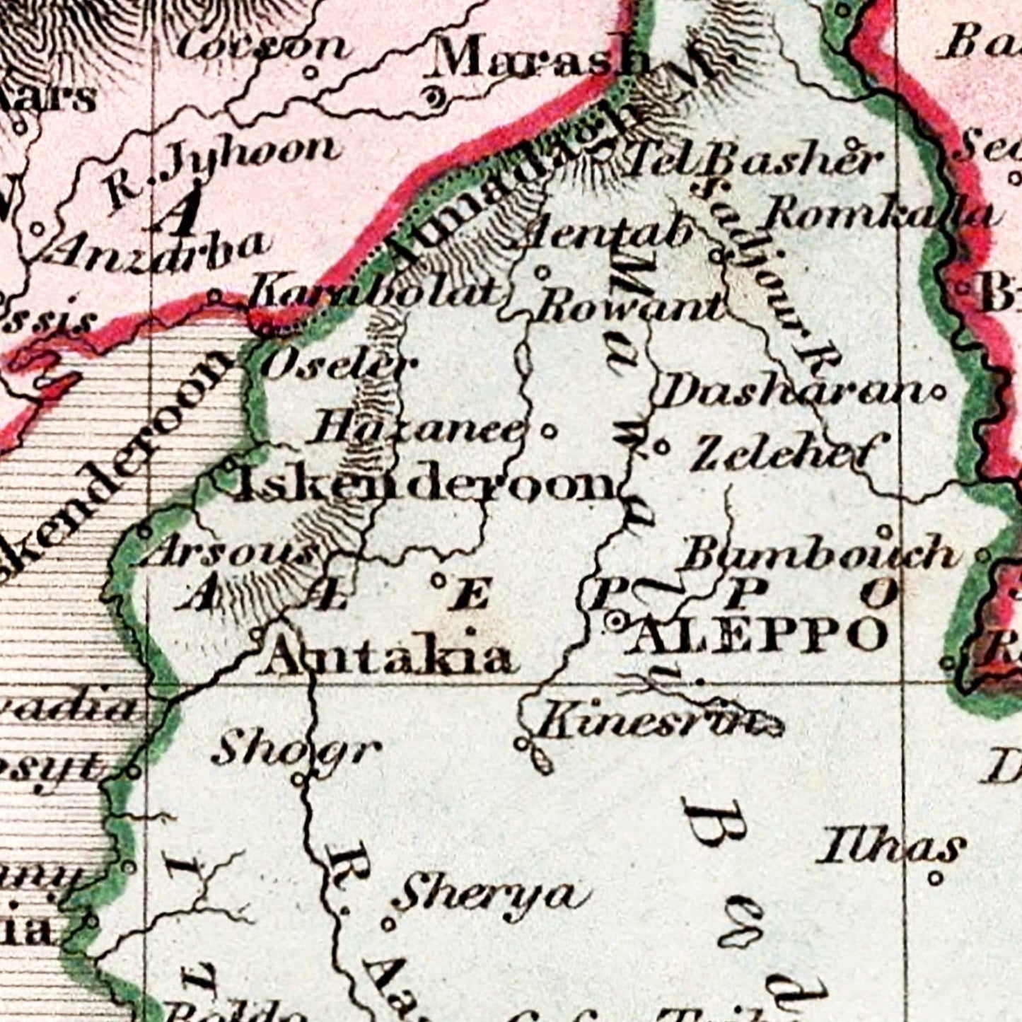 Vintage Map of Turkey in Asia 1832