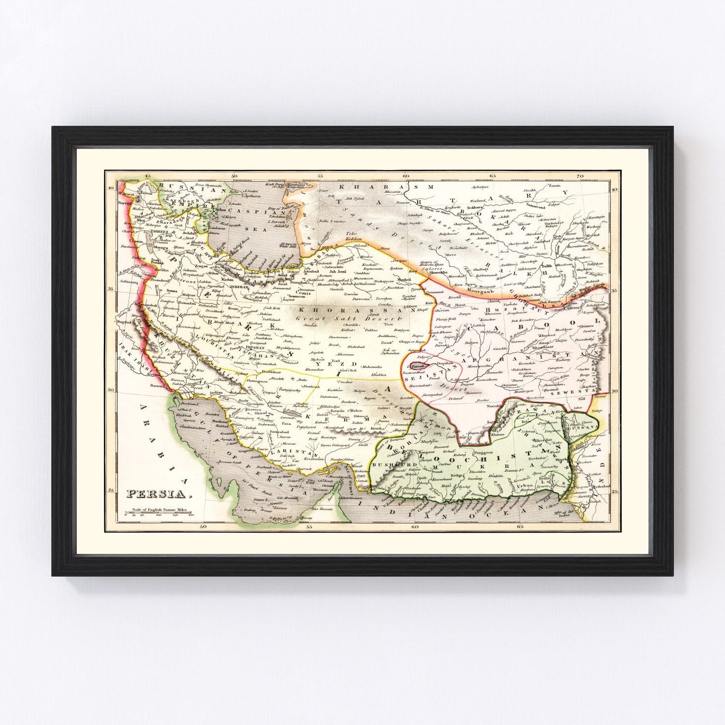 Vintage Map of Persia 1832