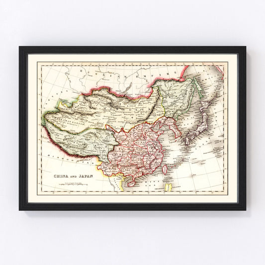 Vintage Map of China & Japan 1832