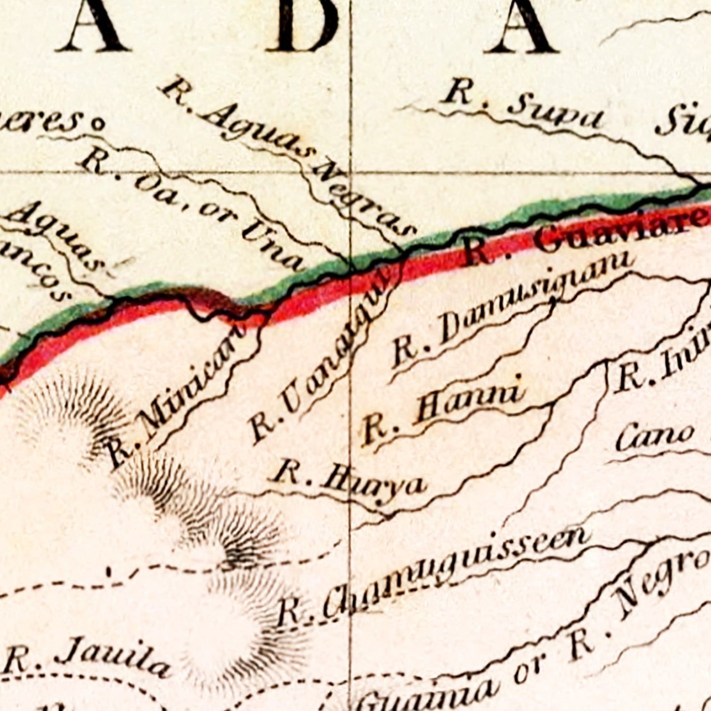 Vintage Map of Colombia 1832