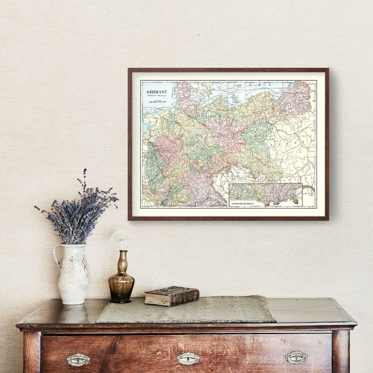Vintage Map of Germany 1901